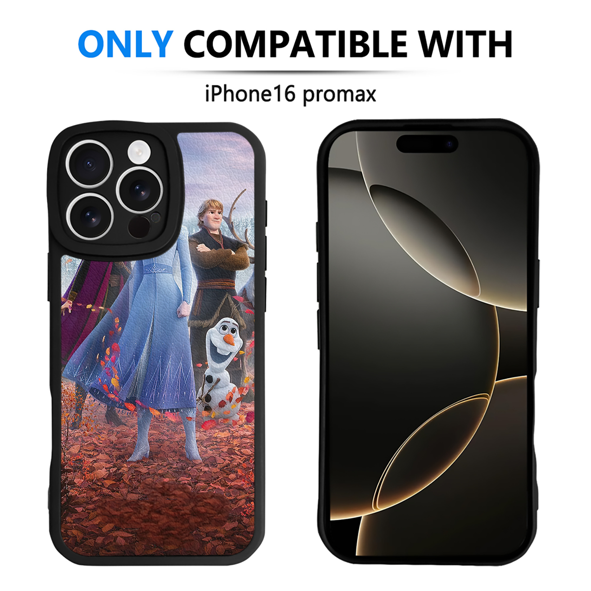 （画像用） アナと雪の女王 アンナ エルサ Frozen Anna Elsa 【iPhone 16シリーズ対応】シリコンスマホケース（レザー調） 材質：シリコン